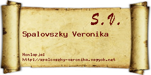 Spalovszky Veronika névjegykártya